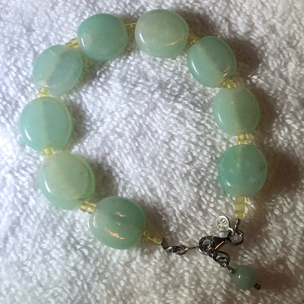 Vintage American Eagle Faux Jade Bracelet
